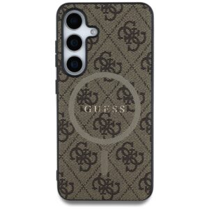 Dėklas Guess Leather 4G Colored Ring Classic Logo MagSafe Samsung Galaxy S25 Plus rudos spalvos - Image 3