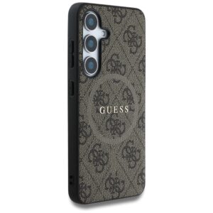 Dėklas Guess Leather 4G Colored Ring Classic Logo MagSafe Samsung Galaxy S25 Plus rudos spalvos - Image 4