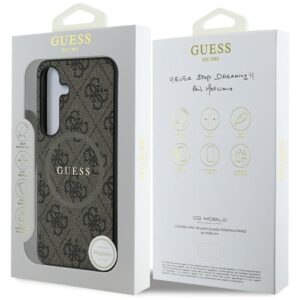 Dėklas Guess Leather 4G Colored Ring Classic Logo MagSafe Samsung Galaxy S25 Plus rudos spalvos - Image 8