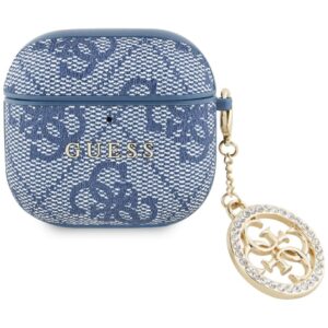 Dėklas Guess 4G Strass Charm skirtas AirPods 4 blue