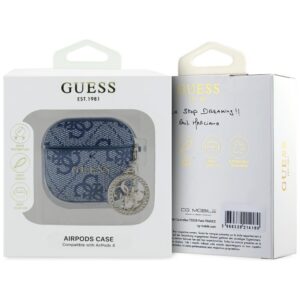Dėklas Guess 4G Strass Charm skirtas AirPods 4 blue - Image 3