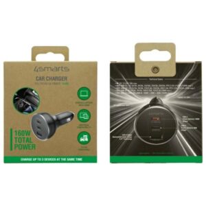 4smarts automobilinis įkroviklis VoltRoad Ultimate 160W juodos spalvos 541224 - Image 3