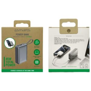 Powerbank 4smarts Enterprise Compact 20000mAh 45W pilkos spalvos - Image 4