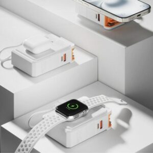 Hybrid įkroviklis 4smarts 6-in-1 USB-C/USB-A PD 22.5W su 10,000 mAh power bank, Qi belaidis įkrovimas - Image 10