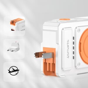 Hybrid įkroviklis 4smarts 6-in-1 USB-C/USB-A PD 22.5W su 10,000 mAh power bank, Qi belaidis įkrovimas - Image 7