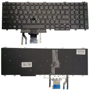 Klaviatūra DELL Latitude 5500, su pašvietimu ir „trackpoint“