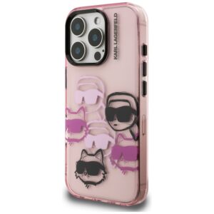 Dėklas Karl Lagerfeld IML Multi K&C Head Pattern skirtas Apple iPhone 16 Pro Max rožinės spalvos - Image 2
