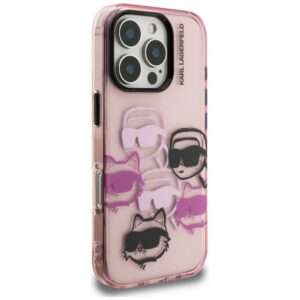 Dėklas Karl Lagerfeld IML Multi K&C Head Pattern skirtas Apple iPhone 16 Pro Max rožinės spalvos - Image 4