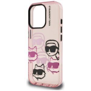 Dėklas Karl Lagerfeld IML Multi K&C Head Pattern skirtas Apple iPhone 16 Pro Max rožinės spalvos - Image 6