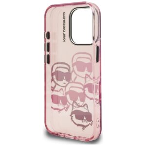 Dėklas Karl Lagerfeld IML Multi K&C Head Pattern skirtas Apple iPhone 16 Pro Max rožinės spalvos - Image 7