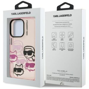 Dėklas Karl Lagerfeld IML Multi K&C Head Pattern skirtas Apple iPhone 16 Pro Max rožinės spalvos - Image 8
