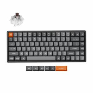 Keychron K2 Max Wireless (K2M-J3) - US Layout - Hot-Swappable Super Brown - Black (Juoda) Mechaninė Belaidė Žaidimų Klaviatūra - Image 1