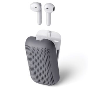 Lexon Speakerbuds belaidės ausinės with Bluetooth Speaker pilkos spalvos LA127G - Image 4