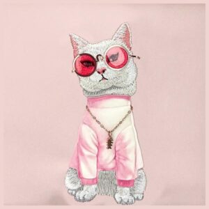 Nimmy Nerka na ramię rožinės spalvos Crossbody Glasses Cool Cat - Image 3
