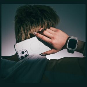 Skinarma dėklas Mecha Apple iPhone 16 Pro Max 6.9" Magnetic Charging light grey - Image 5