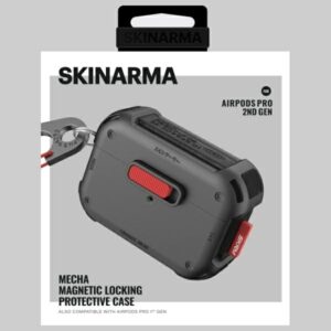 Skinarma dėklas Mecha AirPods Pro 2 gunmetal - Image 7