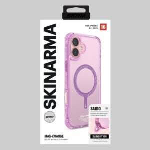 Skinarma dėklas Saido Apple iPhone 16 6.1" Magnetic Charging rožinės spalvos - Image 5