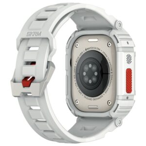 Skinarma apyrankė+Dėklas Mecha 2in1 Apple Watch 49mm light gray - Image 3