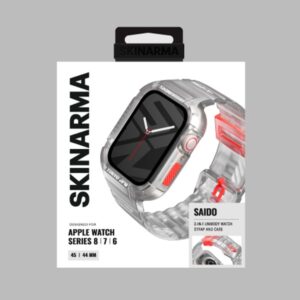 Skinarma apyrankė+Dėklas Saido 2in1 Apple Watch 45/44mm skaidrus - Image 3