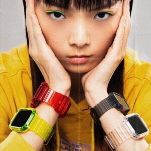 Skinarma apyrankė+Dėklas Saido 2in1 Apple Watch 45/44mm skaidrus - Image 5