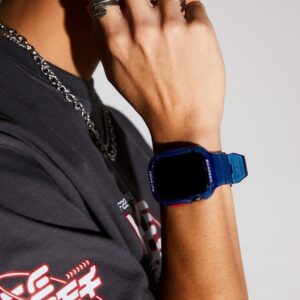 Skinarma apyrankė+Dėklas Saido 2in1 Apple Watch 45/44mm dark blue - Image 6