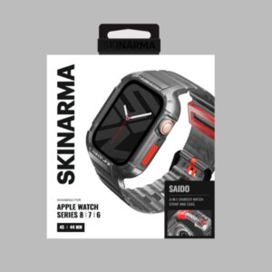 Skinarma apyrankė+Dėklas Saido 2in1 Apple Watch 45/44mm smoke - Image 3