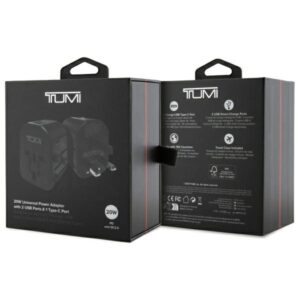 TUMI TUTA20WMSLK Travel Adapter 20W USB-C / 2xUSB-A juodos spalvos - Image 9
