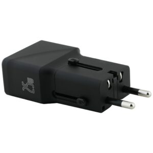 Laidinis įkroviklis TUMI Travel Adapter 25W USB-C / USB-A + Kabelis USB-C/USB-C juodos spalvos - Image 5