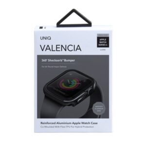 UNIQ dėklas Valencia Apple Watch Series4/5/6/SE 44mm. pilkos spalvos - Image 4