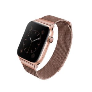 UNIQ apyrankė Dante Apple Watch Series 1/2/3/4/5/6/7/8/9/SE/SE2 38/40/41mm Stainless Steel rožinio aukso spalvos