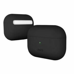 UNIQ dėklas Lino AirPods ProSilicone juodos spalvos - Image 2