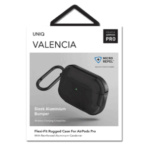UNIQ dėklas Valencia AirPods Pro juodos spalvos Antimicrobial - Image 8