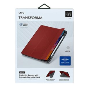 UNIQ dėklas Transforma Rigor Apple iPad Air 10,9" (2020) raudonos spalvos Antimicrobial - Image 8