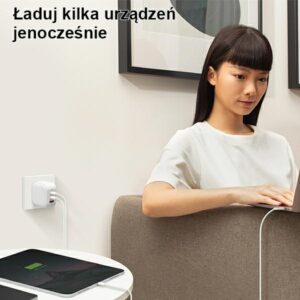 UNIQ laidinis įkroviklis Verge Pro 66W Gan USB-C baltos spalvos - Image 7