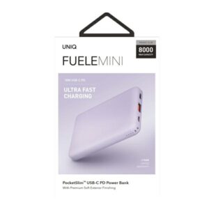 UNIQ Powerbank Fuele mini 8000mAhUSB-C 18W PD Fast charge levandų spalvos - Image 9