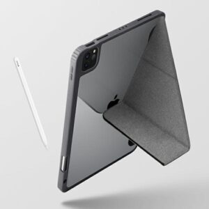 UNIQ dėklas Moven Apple iPad Pro 12,9" (2021) Antimicrobial pilkos spalvos - Image 6