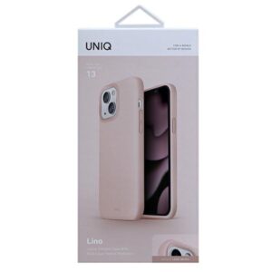 UNIQ dėklas Lino Apple iPhone 13 / 14 / 15 6,1"rožinės spalvos - Image 5