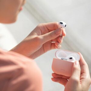UNIQ dėklas Lino AirPods 3 gen.Silicone rožinės spalvos - Image 5