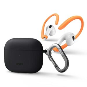 UNIQ dėklas Nexo AirPods 3 gen + Ear HooksSilicone pilkos spalvos