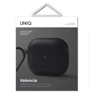 UNIQ dėklas Valencia AirPods 3 juodos spalvos Antimicrobial - Image 4