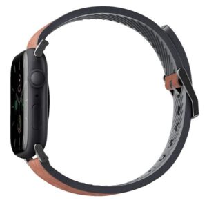 UNIQ apyrankė Straden Apple Watch Series 1/2/3/4/5/6/7/8/9/10/SE/SE2/Ultra/Ultra 2 42/44/45/49mm. Leather Hybrid Strap rudos spalvos - Image 2