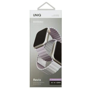 UNIQ apyrankė Revix Apple Watch Series1/2/3/4/5/6/7/8/9/SE/SE2/Ultra/Ultra 2 42/44/45/49mm. Reversible Magnetic lbaltos spalvos - Image 10