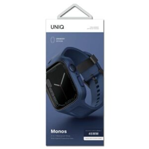 UNIQ apyrankė Monos 2in1 Apple Watch Strap+ Case Series 4/5/6/7/8/9/SE/SE2 44/45mm. mėlynos spalvos - Image 5