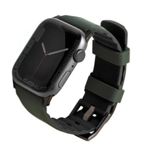 UNIQ apyrankė Linus Apple Watch Series1/2/3/4/5/6/7/8/9/SE/SE2/Ultra/Ultra 2 42/44/45/49mm. Airosoft Silicone žalios spalvos