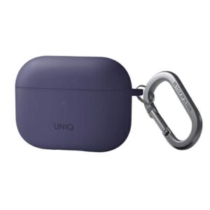 UNIQ dėklas Nexo AirPods Pro 2 gen + EarHooks Silicone (2022/2023) violetinės spalvos - Image 1