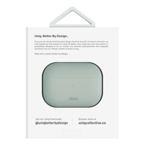 UNIQ dėklas Lino AirPods Pro 2 genSilicone (2022/2023) žalios spalvos - Image 6