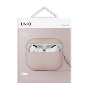 UNIQ dėklas Lino AirPods Pro 2 genSilicone (2022/2023) rožinės spalvos - Image 5