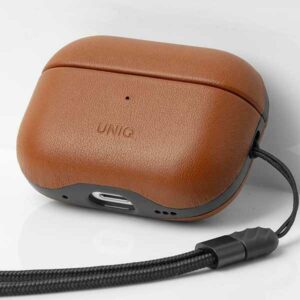 UNIQ dėklas Terra AirPods Pro 2 gen.Genuine Leather (2022/2023) rudos spalvos - Image 2