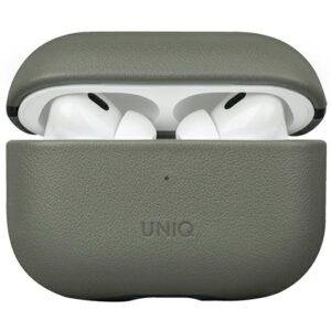 UNIQ dėklas Terra AirPods Pro 2 gen.Genuine Leather (2022/2023) žalios spalvos