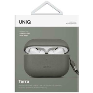 UNIQ dėklas Terra AirPods Pro 2 gen.Genuine Leather (2022/2023) žalios spalvos - Image 5
